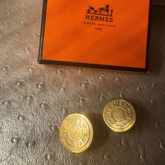 Hermes Gold Earrings - Picture 1 of 7